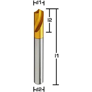12,0 x 30 x 102 mm - HSS-E NC Punta Matkap ucu, TIN, 120
