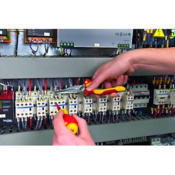 Wiha Pense seti Profesyonel elektrik koruma Kombine pense, kargaburun pense, apraz, 3 adet pense seti