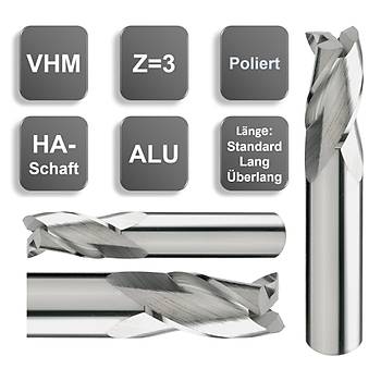 16,0 x 25 x 75, d2=16 mm ✔ Karbr Freze, Z=3, Polisajl, 30