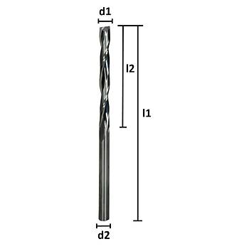 4,0 x 45 x 75, d2=4 mm ✔ Karbür Strafor Köpük Frezesi, Z=2, Polisaj, Uzun