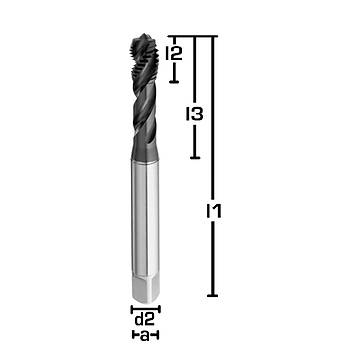 M5 - HSS-E Helis Makina Klavuzu, 40, DIN371, Hardlube, 6H, Form C, Kr Delik, Nachreiner