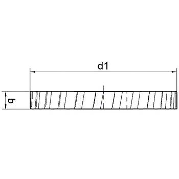 20,0 x 0,5 x 5 mm - HSS Daire Testere, Testere Ba, DIN1837 Form A, nce Dili, Z=48