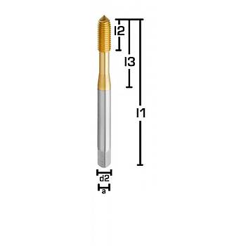 M6 - HSSE/PM Ovalama Klavuzu, Altop-ALU, 6HX, Form C, Uzun Talal Almiyum ve Bakr