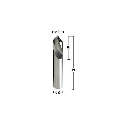  14,00x26x75 mm - Karbr NC Punta Matkab, Sol, 90, Z=2, HA, 45 HRC