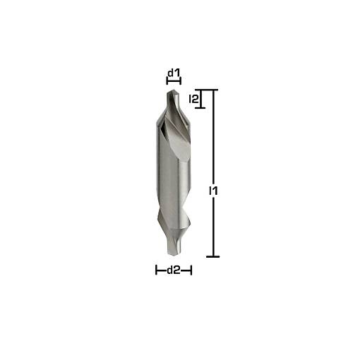  1,25x1,6-2,0x40 mm - HSS Punta Matkap ucu, DIN 333, Form B, 60/120
