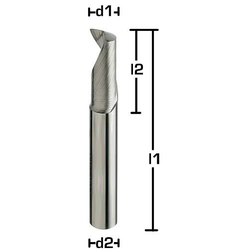 � 04.00x15x50 mm - Karb�r Freze, Z=1, DIN 6535 HA, 30�, Keskin, Alu
