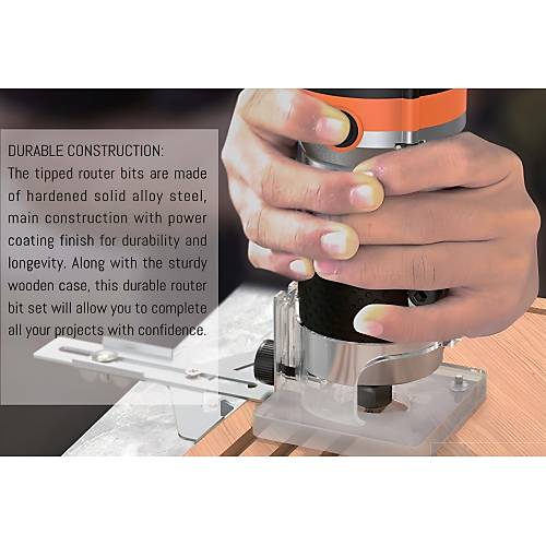 12,7 mm El freze ucu, Karb�r (Elmas) kaynakl� ve rulmanl� frezeleme ucu, Router Bit Ah�ap freze ucu, D�z kanal rulmanl� freze ucu (�aft 8 mm)