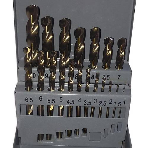 1 - 13 mm 25 adet - HSSE Matkap Ucu Seti, %5 Co, Alt�n Seri Paslanmaz �elik i�in uygun 135�