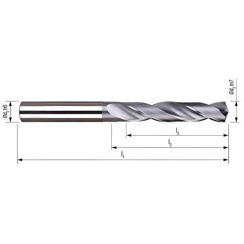 17 mm Matkap ucu, Karbr su vermeli Matkap ucu 3xD iten soutmal, 140, Kaplamal Delik Delme ucu, Elmas Matkab