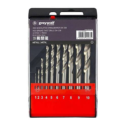 HSS-G Matkap Ucu Seti 10 Adet � 1/2/3/4/5/6/7/8/9/10 mm