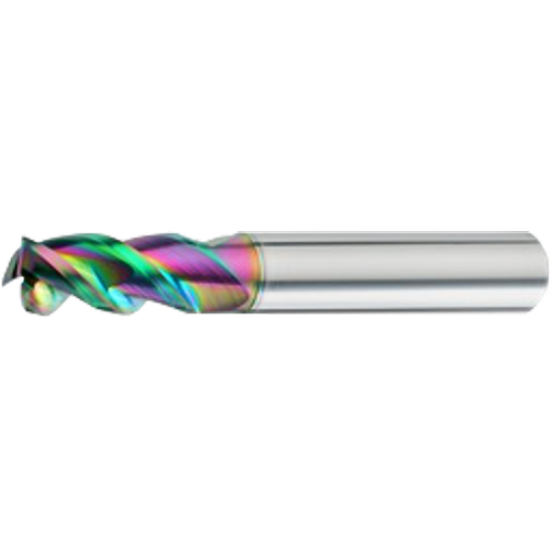 � Rainbow Kaplama - Karb�r Freze ucu, Z=3, 42/45�, RainBow, Al�myum Freze ucu
