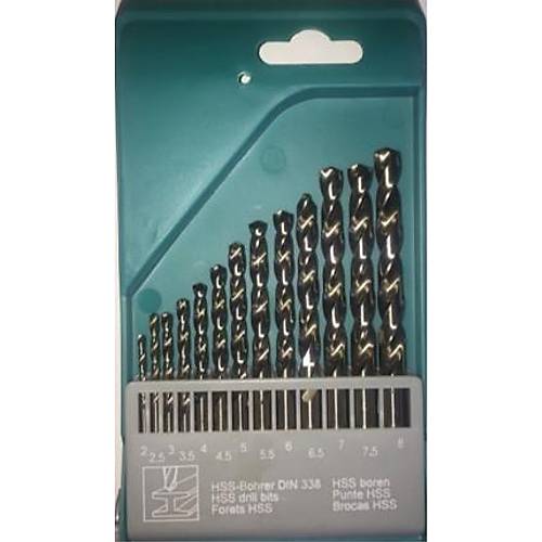 2 - 8 mm HSS Matkap Ucu Seti, Metal, Demir, Ah�ap i�in DIN338