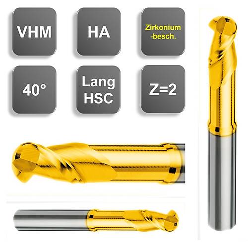 5,0 x 10 x 25 x 70, d2=6 mm ✔ Karb�r K�re Alu Freze, Z=2, Altop Kaplama, 40�