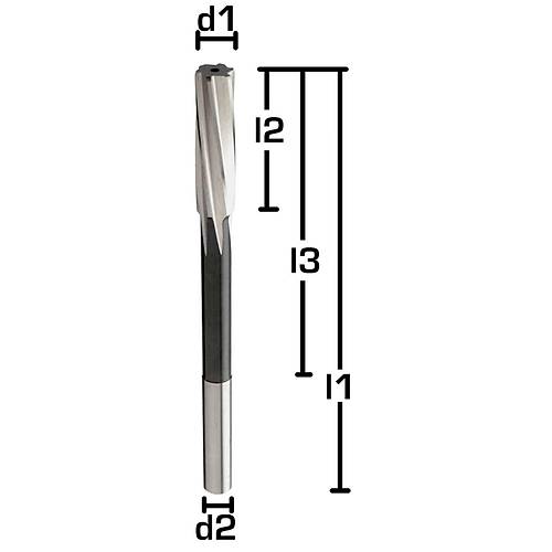 1,50 x 8 x 18 x 40, d2=1,5 mm - HSSE Makine Rayba ucu, DIN212, H7 Toleransl�, Form B, Raybalama ucu