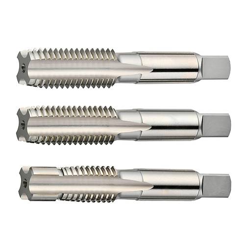 M10 HSSE El K�lavuz Seti, 3 Par�a (1-2-F), , 6HX, D�z Kanall�, DIN 352, Paslanmaz �elik (Inox) ��in