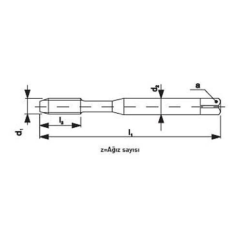 M6 NAREX OVALAMA KILAVUZU DIN371 HSSE T�N    (2900)