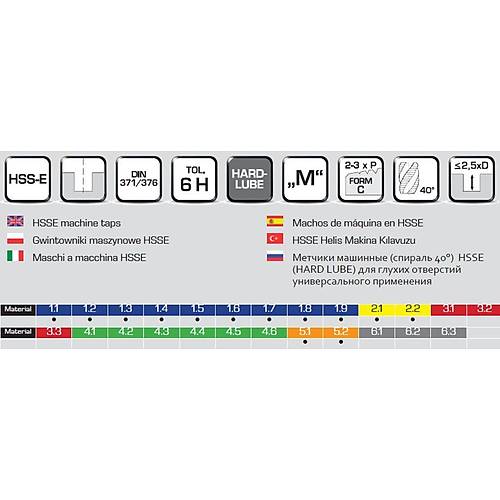 M8 - HSSE K�r Delik K�lavuz, Hardlube, 40�, Form C, 6H