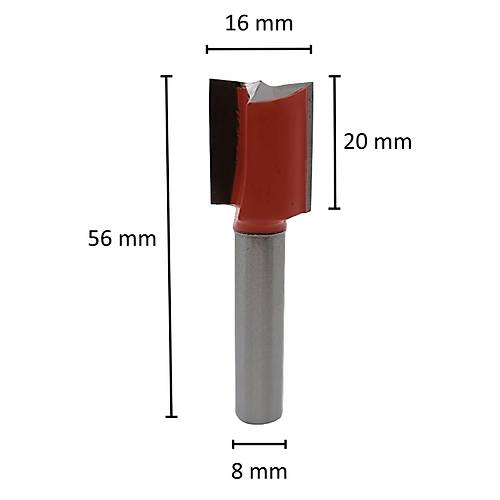 16 mm El freze ucu, Karb�r (Elmas) kaynakl� frezeleme ucu, Router Bit Ah�ap freze ucu, D�z kanal freze ucu (�aft 8 mm)