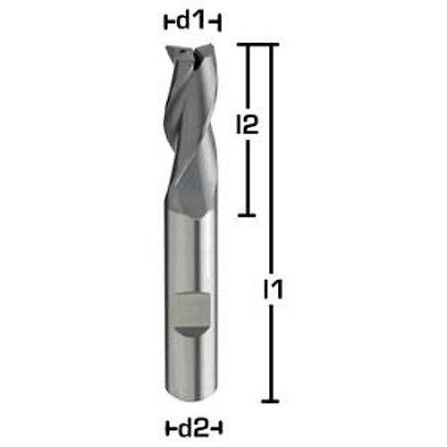  16.00x26x92 mm, aft 16,0 - Karbr Freze, Z=3, Kaplamal, 30, Uzun