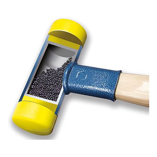 Wiha Yumu�ak y�zl� �eki�, ceviz a�ac�ndan yap�lm�� ah�ap sapl�, yuvarlak �eki� y�z� 30, 350 mm