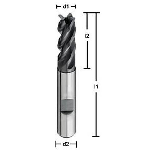  19,50ER0,50x38x105 mm, SD 20,0 - Karbr Dalma HPC Freze, Z=4, Kaplaml,  37/38