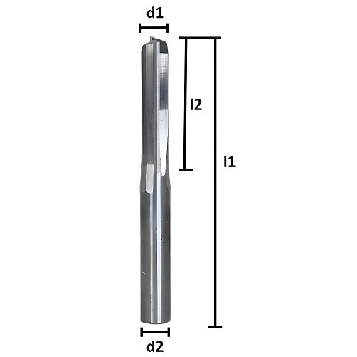 3,0 x 15 x 50, d2=3 mm - Karb�r Freze, D�z Ah�ap, MDF B��a�i, D�z Kanal Frezeleme Router ucu