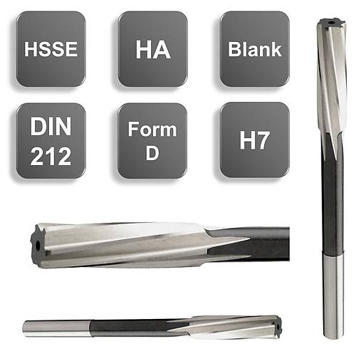 1,50 x 8 x 18 x 40, d2=1,5 mm - HSSE Makine Rayba ucu, DIN212, H7 Toleransl�, Form B, Raybalama ucu