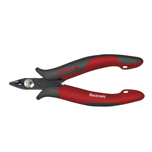 Wiha Elektronik koruma �apraz kesiciler geni�, sivri ba�l� ve e�imli, yumu�ak tellerin ayn� hizada kesilmesi i�in