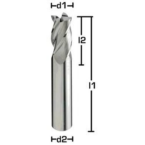 � 10.00x50x100 mm, �aft 10,0 HA, ekstra Uzun - Karb�r Freze ucu, Poisajl�, Z=4, 30�, Ekstra Uzun