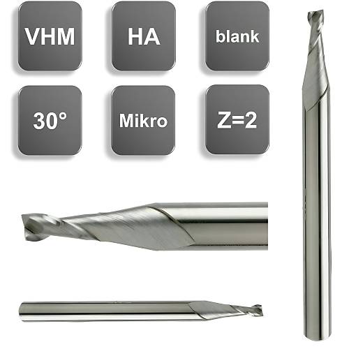 1,4 x 4 x 38, d2=3 mm ✔ Karbr Mikro Freze, Z=2, 30, HA