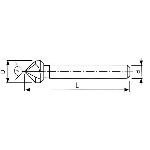 25,0 mm HSS Hava Matkap ucu, 90, DIN335C
