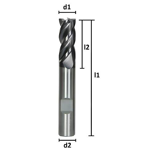 11,0 x 26 x 83, d2=12 mm ✔  Performans Karb�r Freze ucu, 35/38�, Z=4