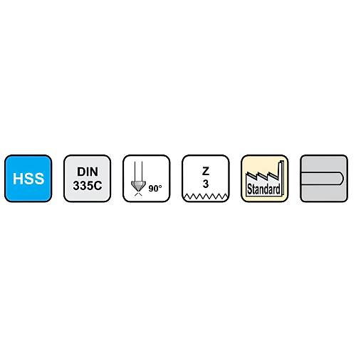 25,0 mm HSS Hava Matkap ucu, 90, DIN335C