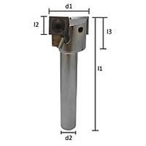 25 mm, d2=12 mm - Freze ucu, Tablo Temizleme B��a��, MDF Ah�ap frezesi