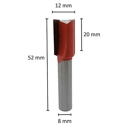 12 mm El freze ucu, Karb�r (Elmas) kaynakl� frezeleme ucu, Router Bit Ah�ap freze ucu, D�z kanal freze ucu (�aft 8 mm)