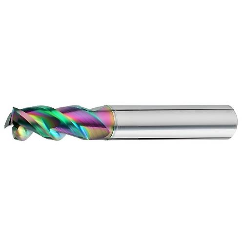3,0 x 8 x 12 x 57, d2=6 mm - Karb�r Freze, Z=3, 42/45�, RainBow, Al�minyum Freze ucu