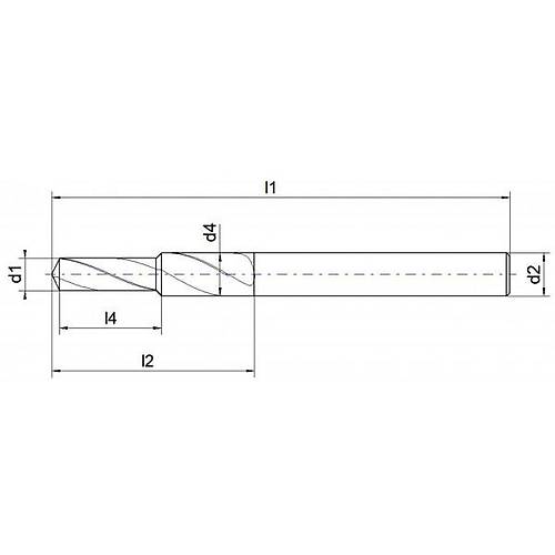 M6 - 5x16x6,6x31x70 mm - HSSE Kademeli matkap ucu, 90�, TIN, K�sa, �n delik