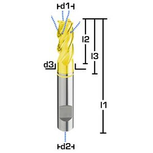  12,00x28x38x83 mm, SD 12,0 HB - Karbr Alu Freze ucu, Altop, ten Soutmal 35/38