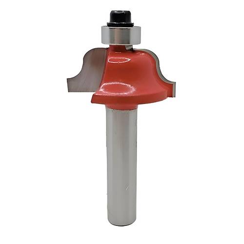27 mm R4 El freze ucu, Router Bit Karb�r (Elmas) kaynakl� ve rulmanl� profil frezeleme ucu, Ah�ap motif freze ucu, Rady�sl� profil, motif freze ucu (�aft 8 mm)