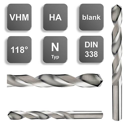 1,1 x 15 x 36 mm - Karb�r Matkap ucu, 118�, DIN338, Nachreiner