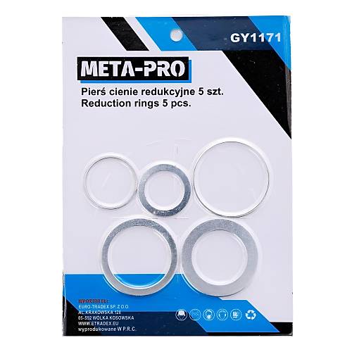 Kesme diskleri i�in red�ksiyon halkalar�, 5 par�al� set, 22-32 mm ? �elik adapt�r seti META-PRO