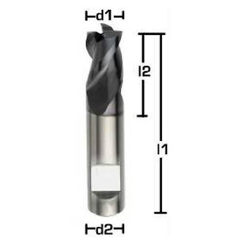 � 04.80x8x39 mm, �aft 6,0 HB - Karb�r HPC Freze, Z=3, 36/38/40�, Torna Frezesi, 45 HRC