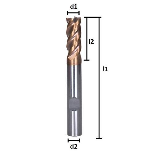 16x35x100mm - Karb�r Freze, Chatter, Z=4, TiSiN, GEFRABO