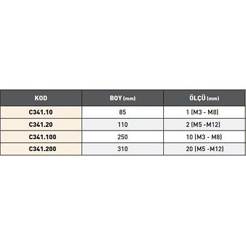 M3-M8 C�rc�rl� K�lavuz Kolu, Kesici Tak�m Tutucu