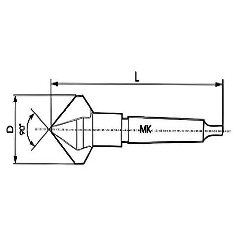80 mm HSS Hav�a Matkap Ucu 90�, Mors Konik MK4, DIN 335D