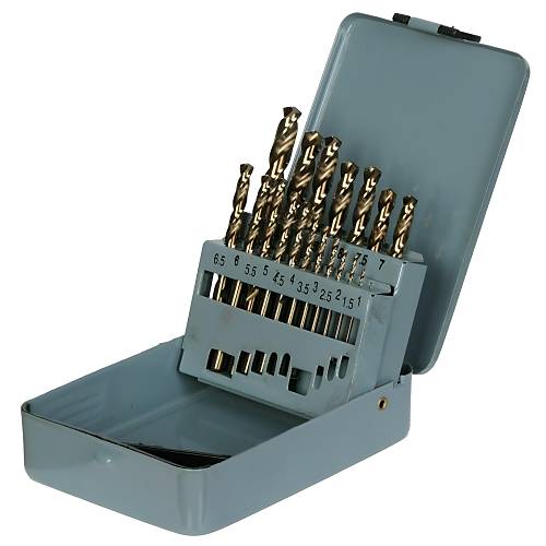 1 - 10 mm 19 adet - HSSE Matkap Ucu Seti, %5 Co, Alt�n Seri Paslanmaz 135�