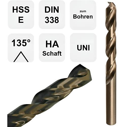 8 mm HSSE Matkap ucu, % 5 Cobalt ile Metal, Demir ve Paslanmaz elik Delik Delme ucu