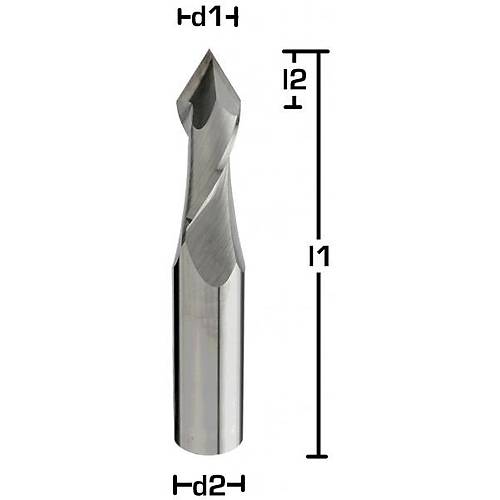 2,0 x 4 x 39, d2=3 mm ✔ Karb�r 8-��lem Tak�m�, 60�, �ok Ama�l�, Z=2