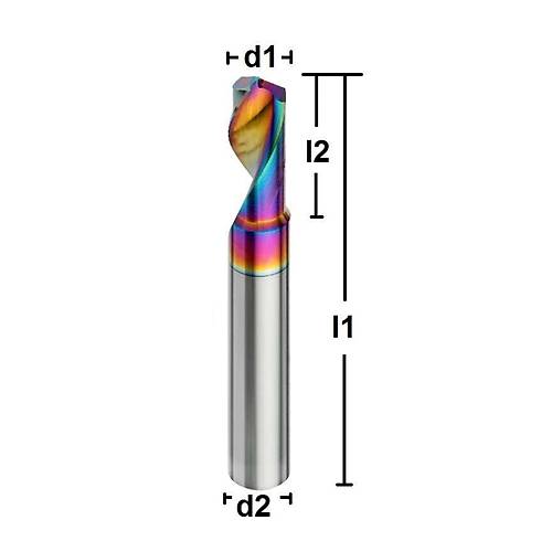 5x16x50 - d2=5 mm | Karb�r Freze, Z=1, T�rt�kl� Pol�saj, RainBow