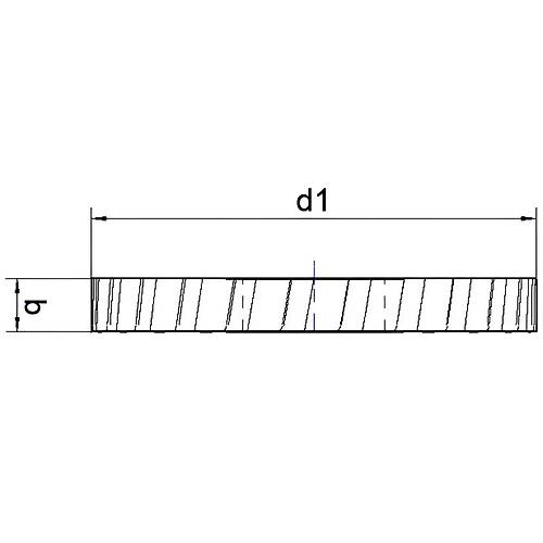 25,0 x 3 x 8 mm - HSS Daire Testere, Testere Ba, DIN1837 Form A, nce Dili, Z=32